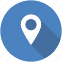 address, circle, location, map, marker, navigation icon