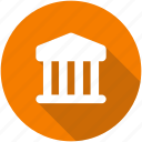 bank, circle, finance, financial institution, street, treasury, wall icon