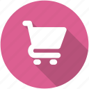 buy, cart, circle, ecommerce, shopping, trolley icon