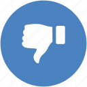 circle, dislike, down, hate, red, reject, thumbs icon