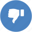 circle, dislike, down, hate, red, reject, thumbs icon 