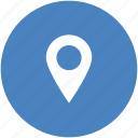 address, blue, circle, location, map, marker, navigation icon