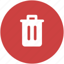 circle, delete, garbage, recycle, red, rubbish, trash icon