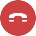 call, circle, end, finish, phone, red, talk icon