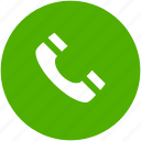 accept, call, circle, contact, green, phone, talk icon
