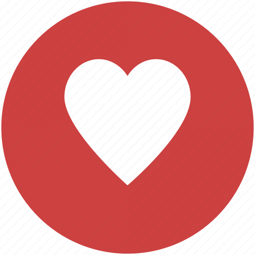 Circle, dating, favorite, heart, like, love, red icon icon - Download on Iconfinder