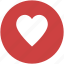 circle, dating, favorite, heart, like, love, red icon 