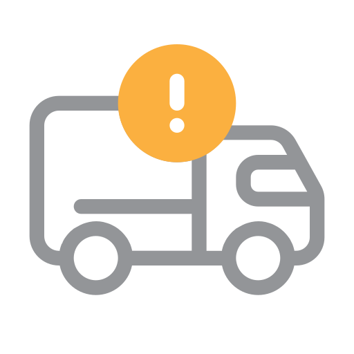 E-commerce, online, shopping, ui, shipping, warning, truck delivery icon - Free download