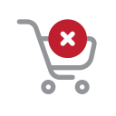 e-commerce, online, shopping, ui, trolley cart, cancel, buy