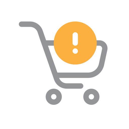 E-commerce, online, shopping, ui, trolley cart, warning, buy icon - Free download