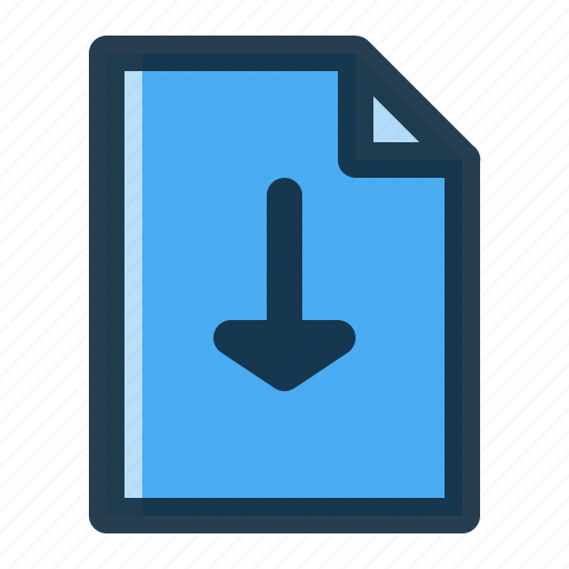 Down, download, file, interface, ui icon - Download on Iconfinder