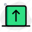 square, direction, arrow up 