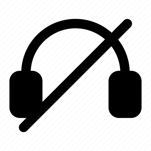 Music, headset, headphones, no, sound icon - Download on Iconfinder