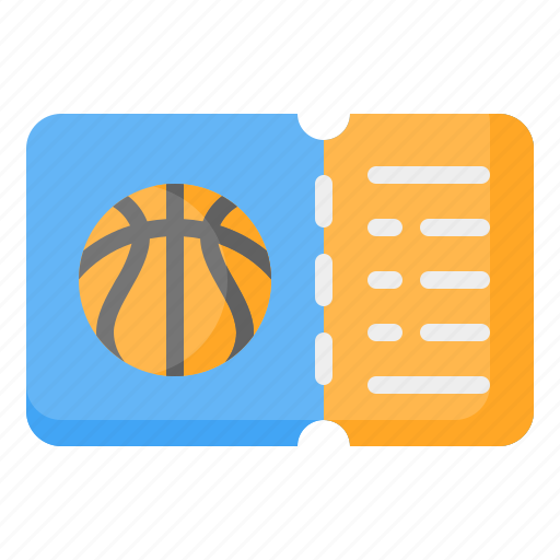 Ticket, match, game, ball, basketball, entertainment, sport icon - Download on Iconfinder