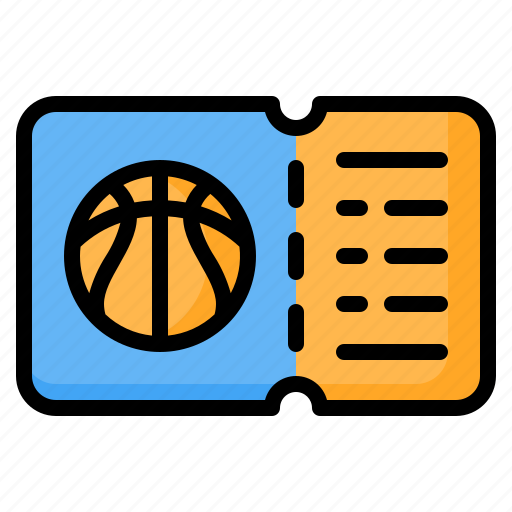 Ticket, match, game, ball, basketball, entertainment, sport icon - Download on Iconfinder