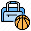 sport, bag, duffle, baggage, luggage, basketball, ball
