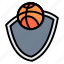badge, basketball, league, shield, team 