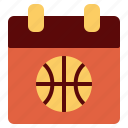 ball, basketball, calendar, date, hoop, schedule, sport
