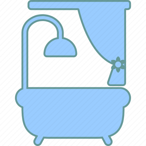 Bath, bathtub, curtain, tub icon - Download on Iconfinder