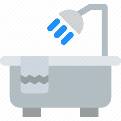 Tub, bathtub, shower, towel icon - Download on Iconfinder