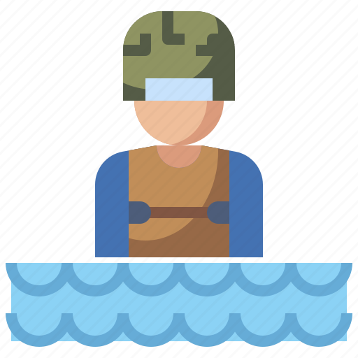 Army, militar, occupation, security, soldier, swimming, weapon icon - Download on Iconfinder