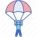 jump, parachute, parachuting