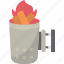 chimney, starter, charcoal, fire, heat 