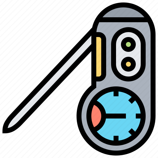 Cooking, kitchen, measuring, meat, thermometer icon - Download on Iconfinder