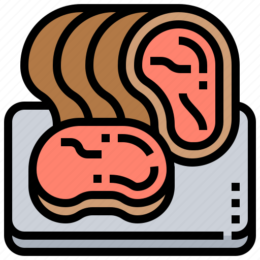 Board, delicious, meat, sliced, tenderloin icon - Download on Iconfinder