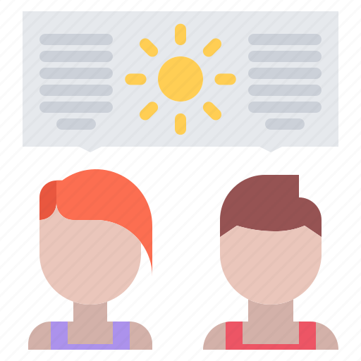 People, dialogue, sun, conversation, summer, travel icon - Download on Iconfinder