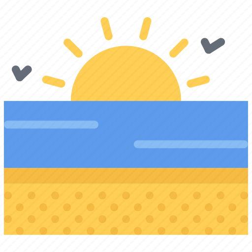 Sun, sand, beach, water, summer, travel icon - Download on Iconfinder