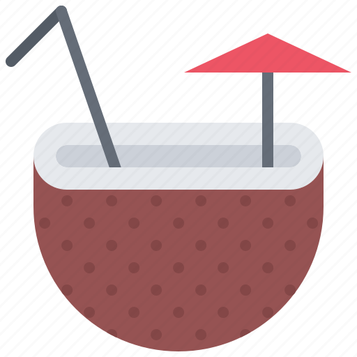 Cocktail, straw, coconut, summer, travel icon - Download on Iconfinder