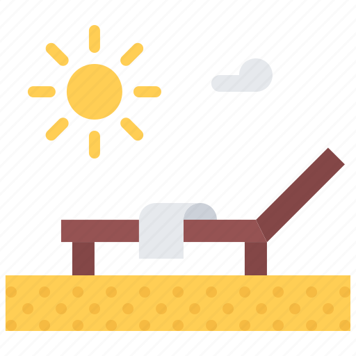 Sand, beach, sun, deck, chair, towel, summer icon - Download on Iconfinder