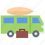 van, service, suitcase, transport, car, summer, travel 
