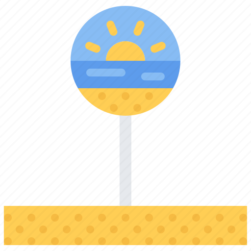 Sign, beach, sun, water, sand, summer, travel icon - Download on Iconfinder
