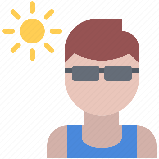 Sun, man, sunglasses, summer, travel icon - Download on Iconfinder