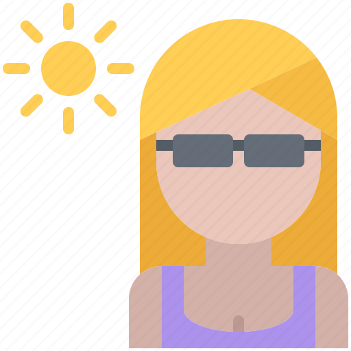 Sun, woman, sunglasses, summer, travel icon - Download on Iconfinder
