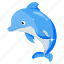 dolphin, splash, animal, ocean 