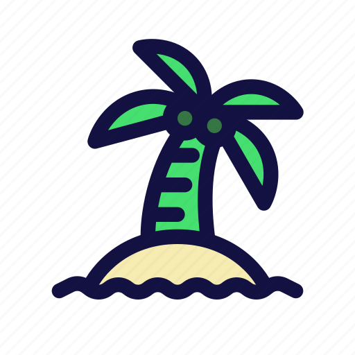 Palm, tree, coconut, tropical, beach, island, coastal icon - Download on Iconfinder