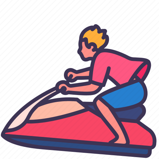 Beach, summer, holiday, vacation, watersport, riding, jet ski icon - Download on Iconfinder