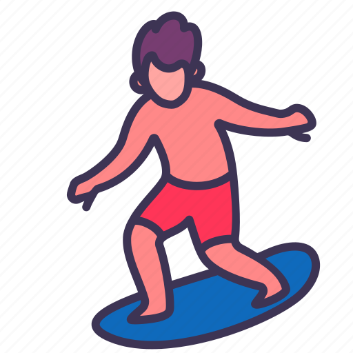 Beach, summer, holiday, sea, surfboard, surfer, sport icon - Download on Iconfinder