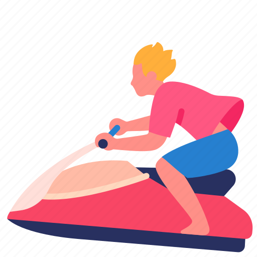Beach, summer, holiday, sea, watersport, riding, jet ski icon - Download on Iconfinder
