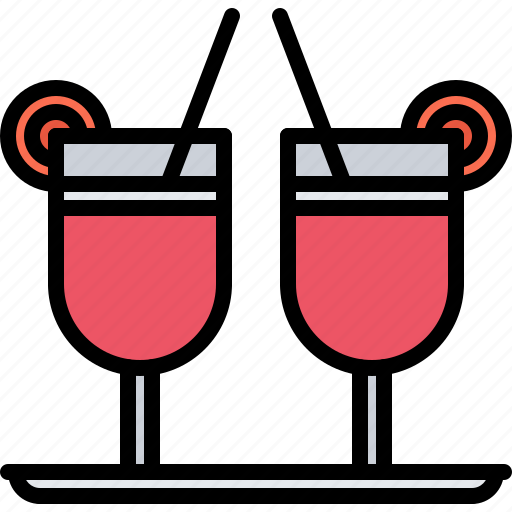 Cocktail, glass, tray, tube, juice, summer, travel icon - Download on Iconfinder
