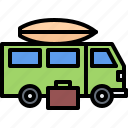 van, service, suitcase, transport, car, summer, travel