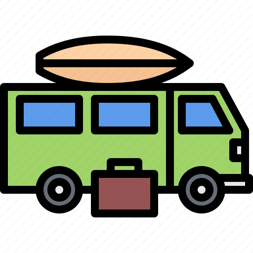 Van, service, suitcase, transport, car, summer, travel icon - Download on Iconfinder