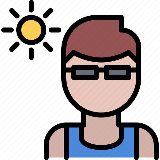 Sun, man, sunglasses, summer, travel icon - Download on Iconfinder