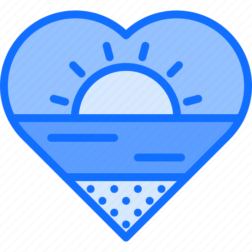 Love, heart, sun, beach, water, summer, travel icon - Download on Iconfinder