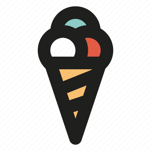 Ice cream, ice cone, cream, dessert icon - Download on Iconfinder