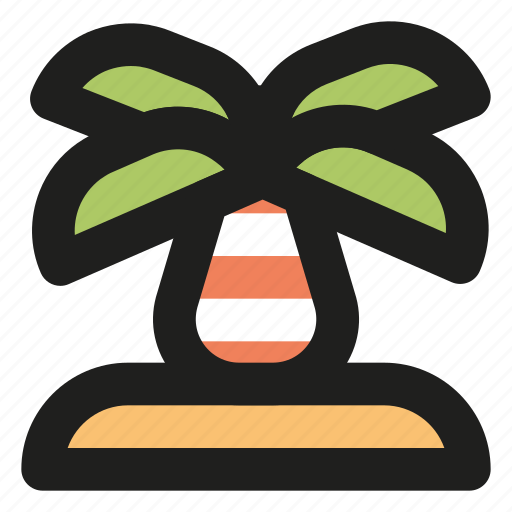 Coconut tree, beach, vacation icon - Download on Iconfinder
