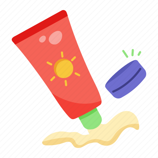 Sun cream, sunscreen, lotion tube, sun lotion, motorizing cream icon - Download on Iconfinder